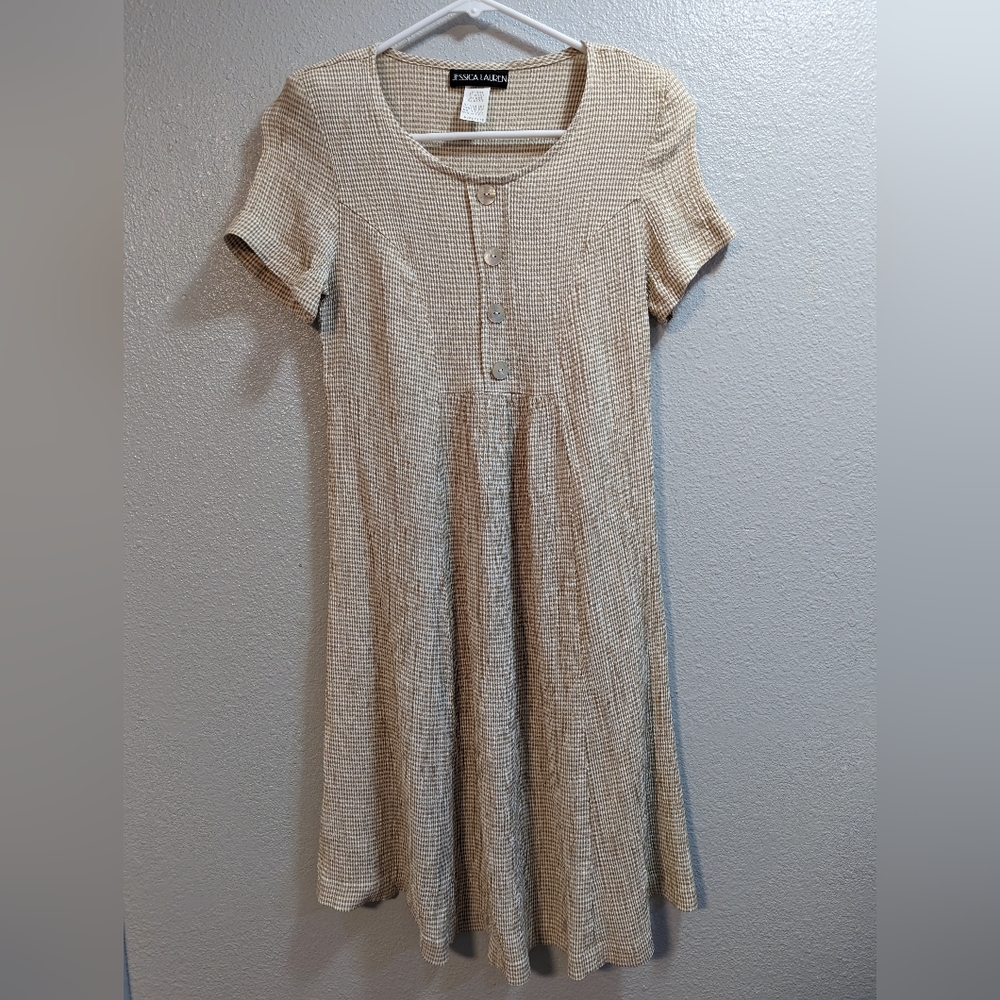 Jessica Lauren Dress, Tan, Size S/P